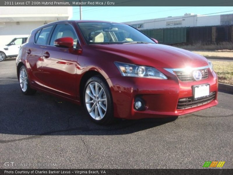 Matador Red Mica / Ecru 2011 Lexus CT 200h Hybrid Premium