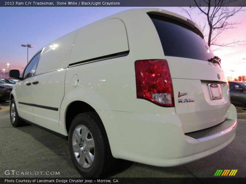 Stone White / Black/Light Graystone 2013 Ram C/V Tradesman