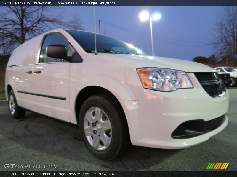 Stone White / Black/Light Graystone 2013 Ram C/V Tradesman