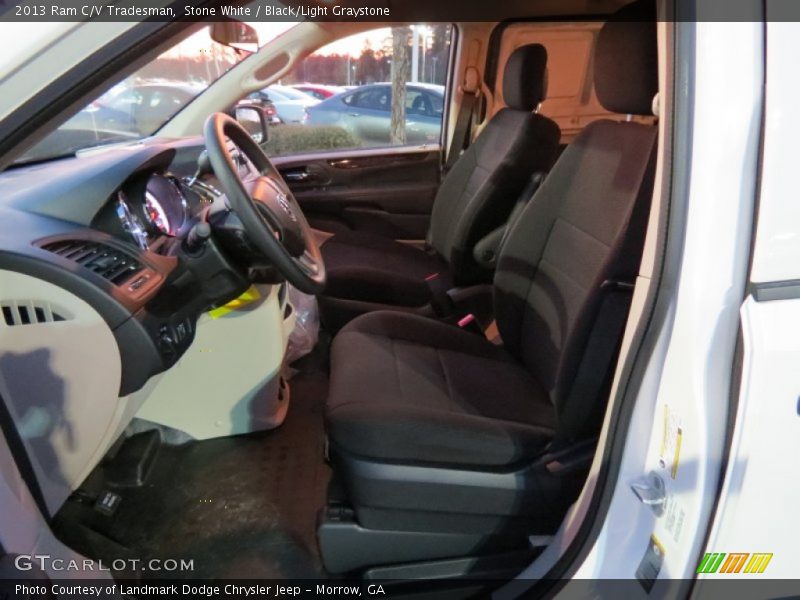 Stone White / Black/Light Graystone 2013 Ram C/V Tradesman