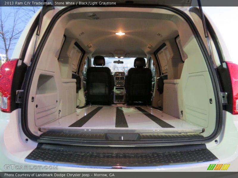 Stone White / Black/Light Graystone 2013 Ram C/V Tradesman
