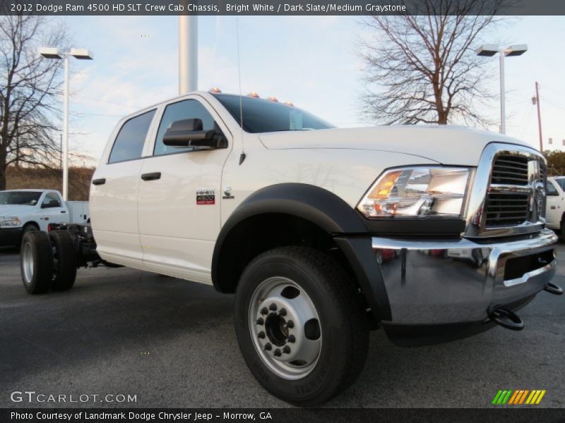 Bright White / Dark Slate/Medium Graystone 2012 Dodge Ram 4500 HD SLT Crew Cab Chassis