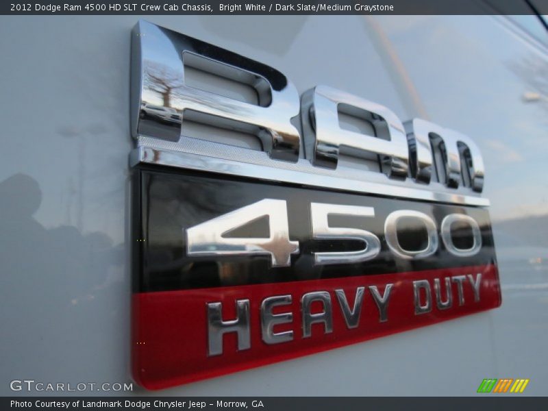 Bright White / Dark Slate/Medium Graystone 2012 Dodge Ram 4500 HD SLT Crew Cab Chassis