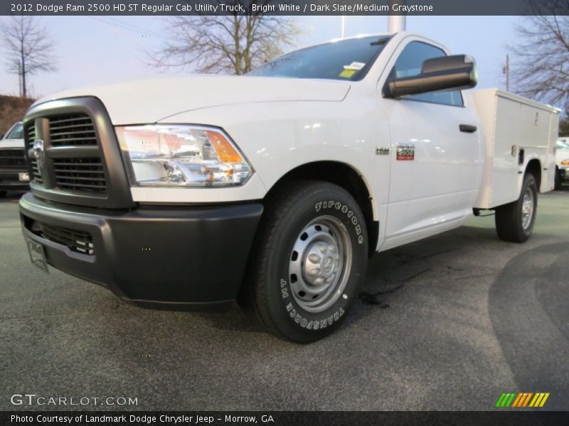 Bright White / Dark Slate/Medium Graystone 2012 Dodge Ram 2500 HD ST Regular Cab Utility Truck