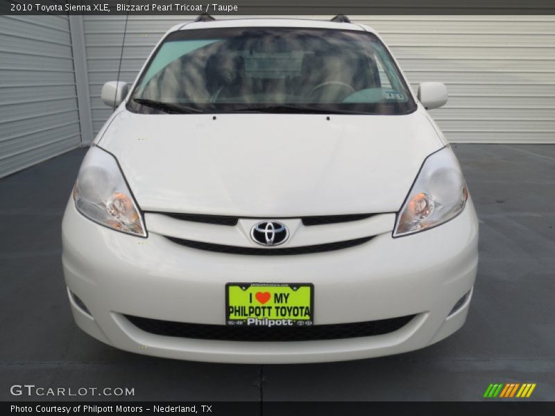 Blizzard Pearl Tricoat / Taupe 2010 Toyota Sienna XLE