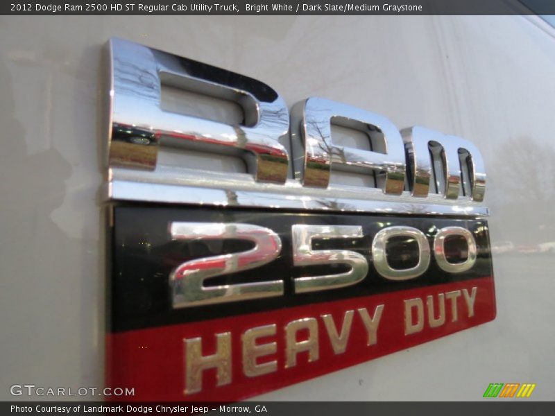 Bright White / Dark Slate/Medium Graystone 2012 Dodge Ram 2500 HD ST Regular Cab Utility Truck