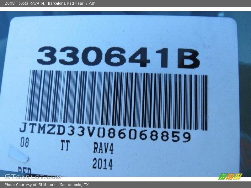 Barcelona Red Pearl / Ash 2008 Toyota RAV4 I4