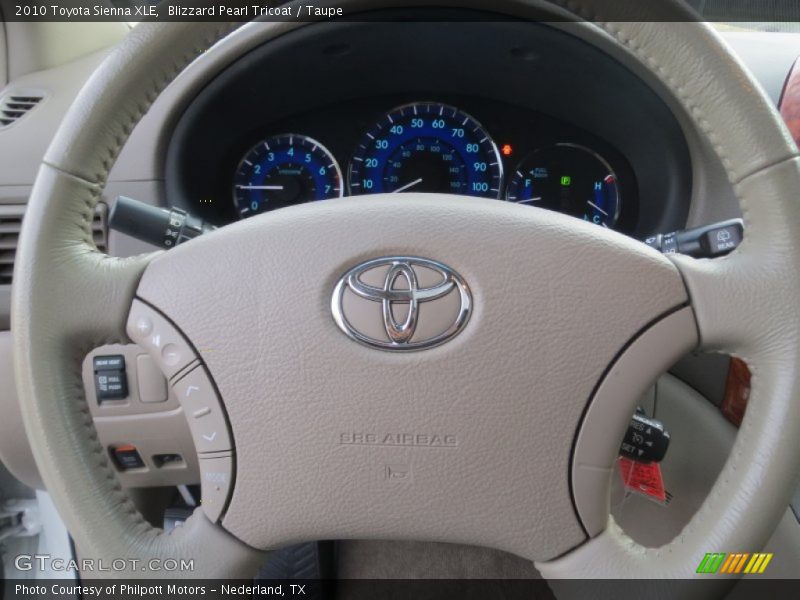 Blizzard Pearl Tricoat / Taupe 2010 Toyota Sienna XLE