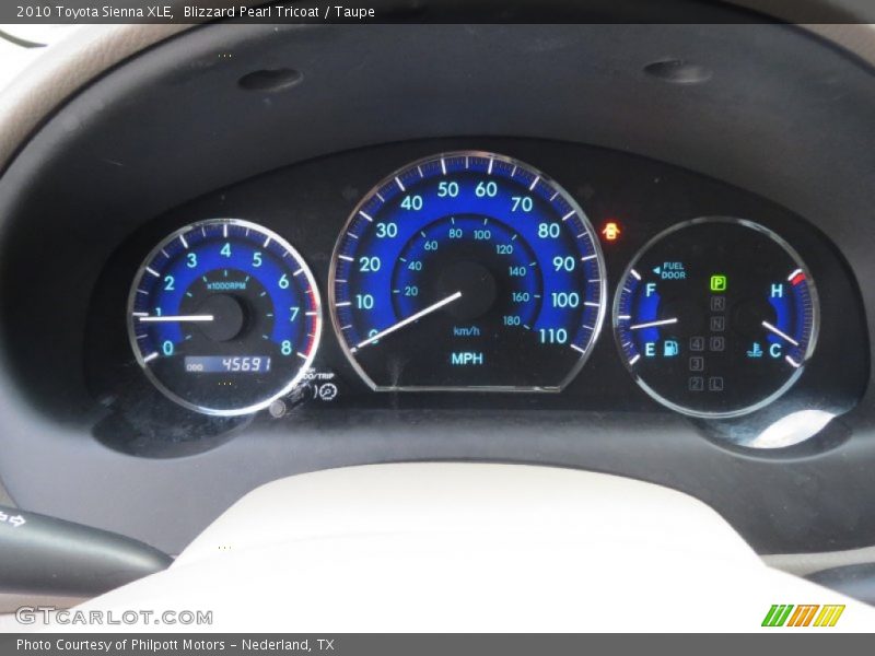Blizzard Pearl Tricoat / Taupe 2010 Toyota Sienna XLE