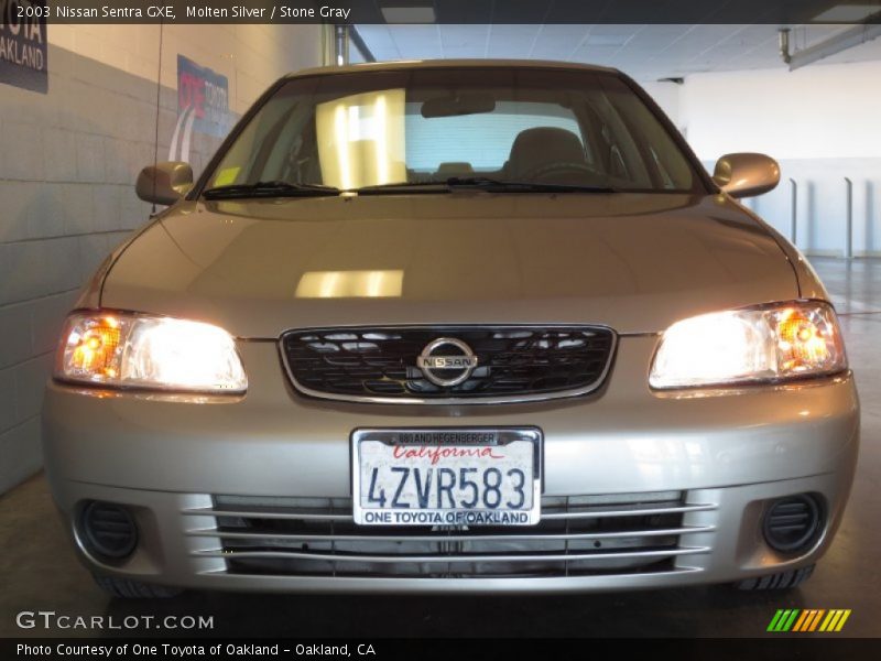 Molten Silver / Stone Gray 2003 Nissan Sentra GXE