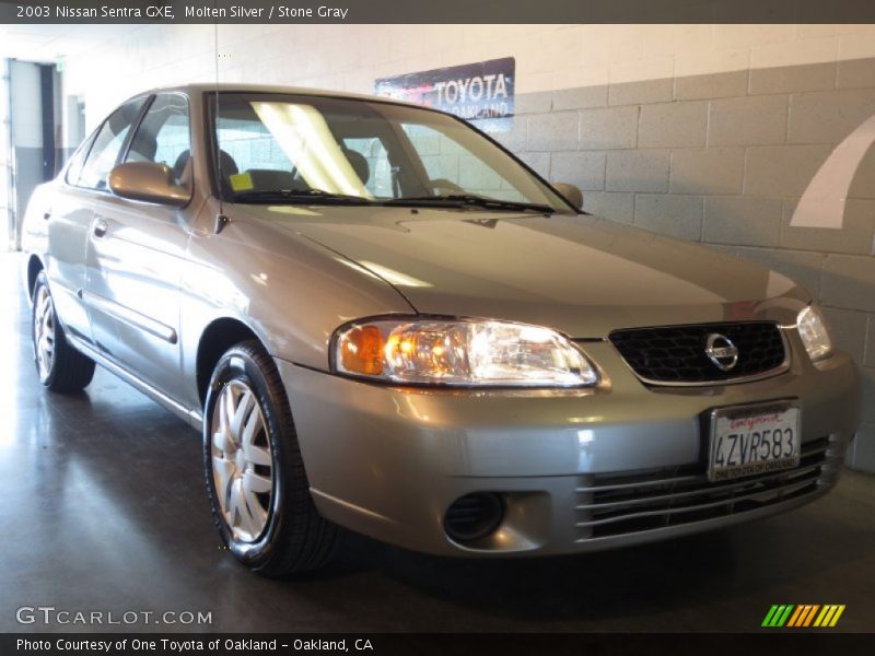 Molten Silver / Stone Gray 2003 Nissan Sentra GXE