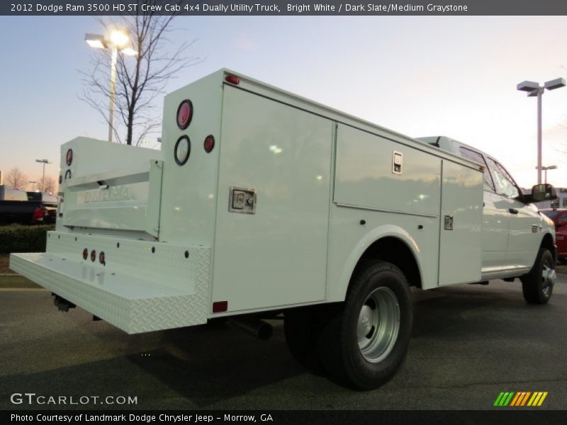 Bright White / Dark Slate/Medium Graystone 2012 Dodge Ram 3500 HD ST Crew Cab 4x4 Dually Utility Truck