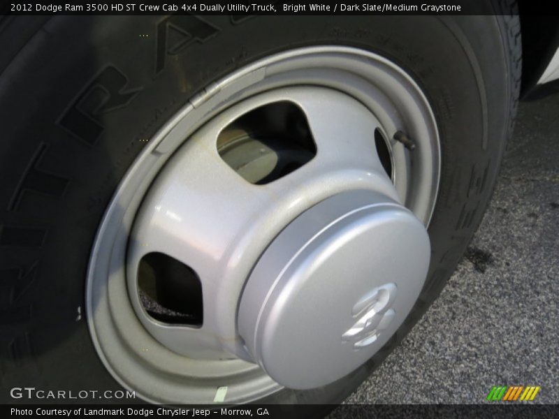 Bright White / Dark Slate/Medium Graystone 2012 Dodge Ram 3500 HD ST Crew Cab 4x4 Dually Utility Truck