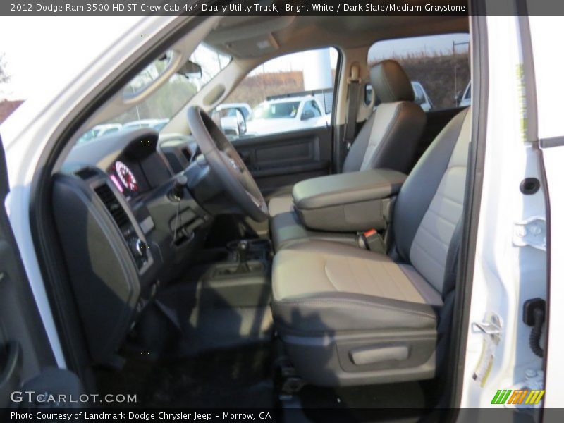 Bright White / Dark Slate/Medium Graystone 2012 Dodge Ram 3500 HD ST Crew Cab 4x4 Dually Utility Truck