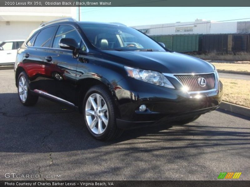 Obsidian Black / Black/Brown Walnut 2010 Lexus RX 350