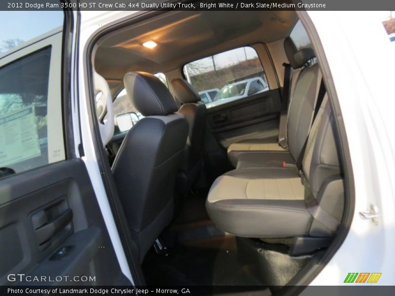 Bright White / Dark Slate/Medium Graystone 2012 Dodge Ram 3500 HD ST Crew Cab 4x4 Dually Utility Truck