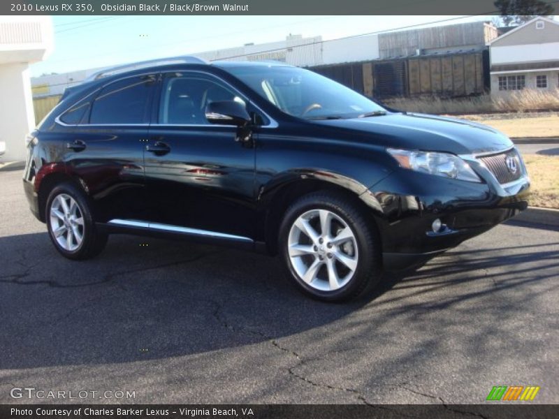 Obsidian Black / Black/Brown Walnut 2010 Lexus RX 350