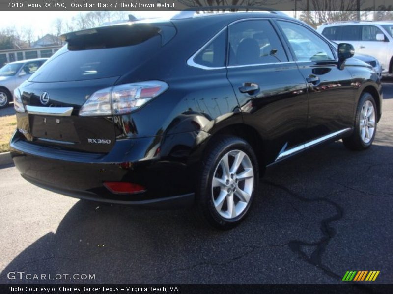 Obsidian Black / Black/Brown Walnut 2010 Lexus RX 350