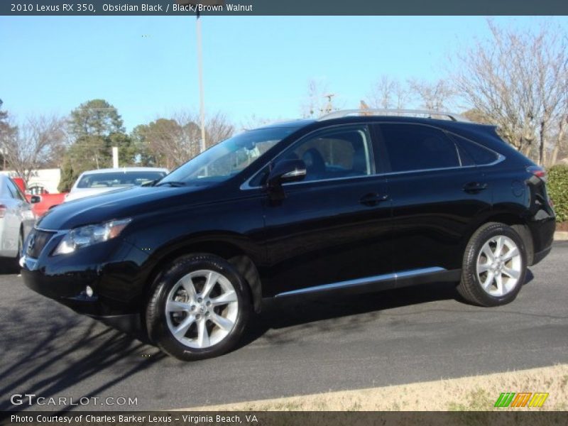 Obsidian Black / Black/Brown Walnut 2010 Lexus RX 350