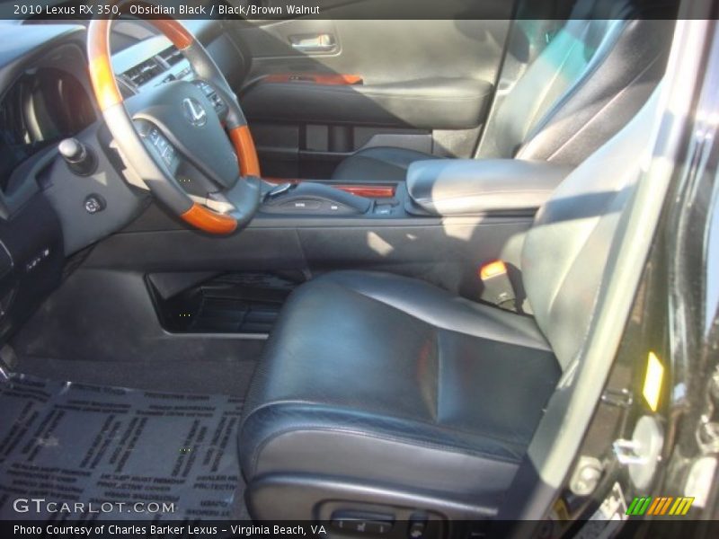 Obsidian Black / Black/Brown Walnut 2010 Lexus RX 350
