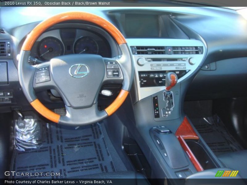 Obsidian Black / Black/Brown Walnut 2010 Lexus RX 350