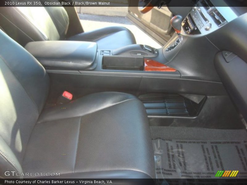 Obsidian Black / Black/Brown Walnut 2010 Lexus RX 350