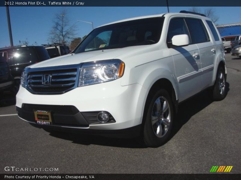 Taffeta White / Gray 2012 Honda Pilot EX-L