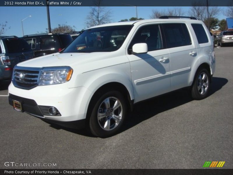 Taffeta White / Gray 2012 Honda Pilot EX-L