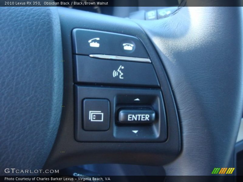 Obsidian Black / Black/Brown Walnut 2010 Lexus RX 350