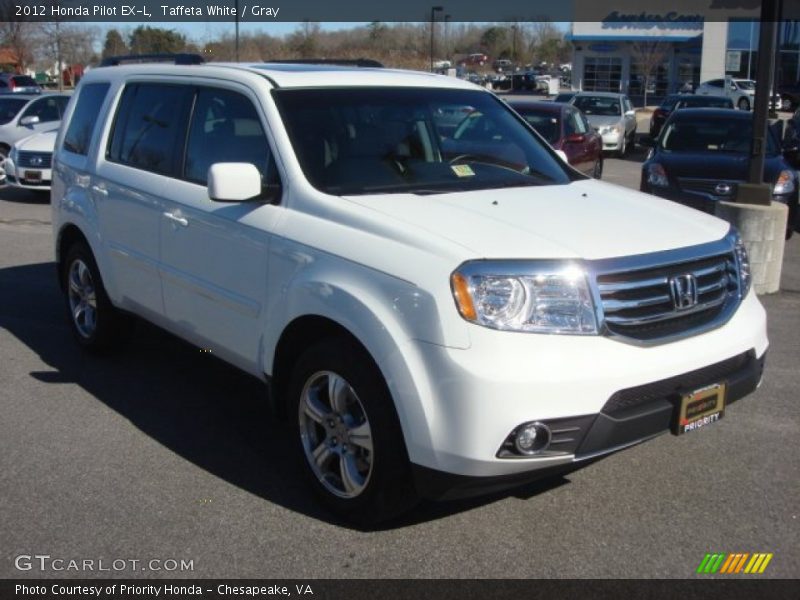 Taffeta White / Gray 2012 Honda Pilot EX-L