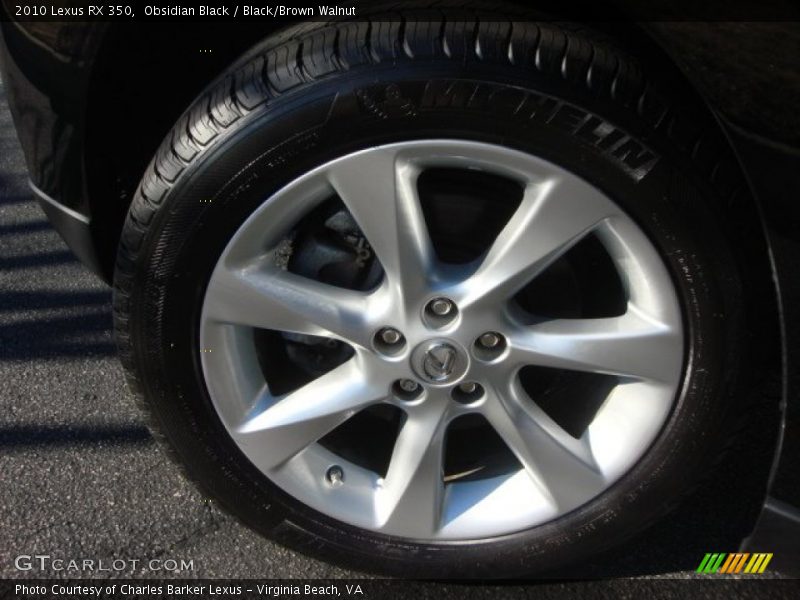 Obsidian Black / Black/Brown Walnut 2010 Lexus RX 350