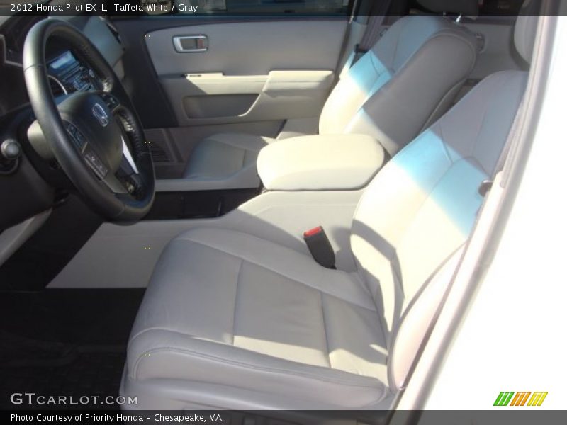 Taffeta White / Gray 2012 Honda Pilot EX-L