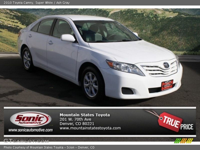 Super White / Ash Gray 2010 Toyota Camry