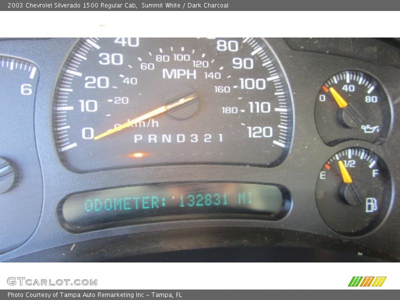 Summit White / Dark Charcoal 2003 Chevrolet Silverado 1500 Regular Cab
