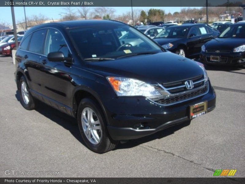 Crystal Black Pearl / Black 2011 Honda CR-V EX