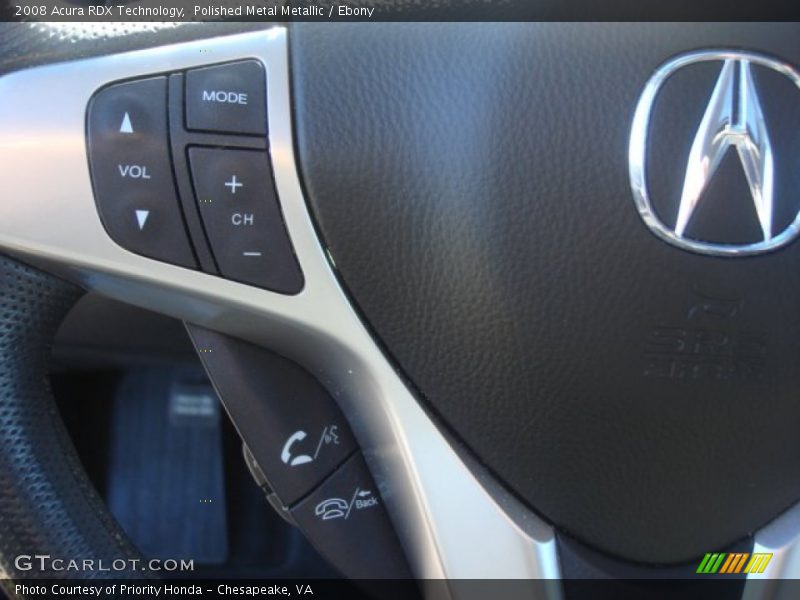 Polished Metal Metallic / Ebony 2008 Acura RDX Technology