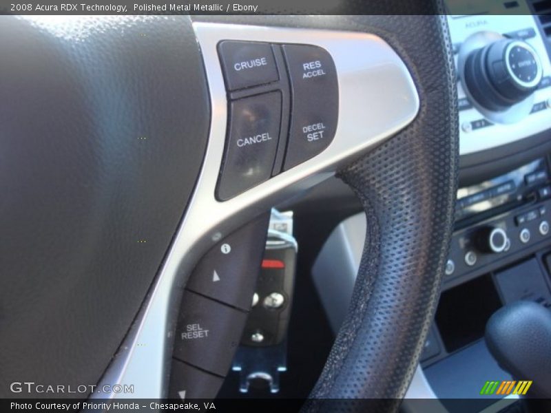 Polished Metal Metallic / Ebony 2008 Acura RDX Technology