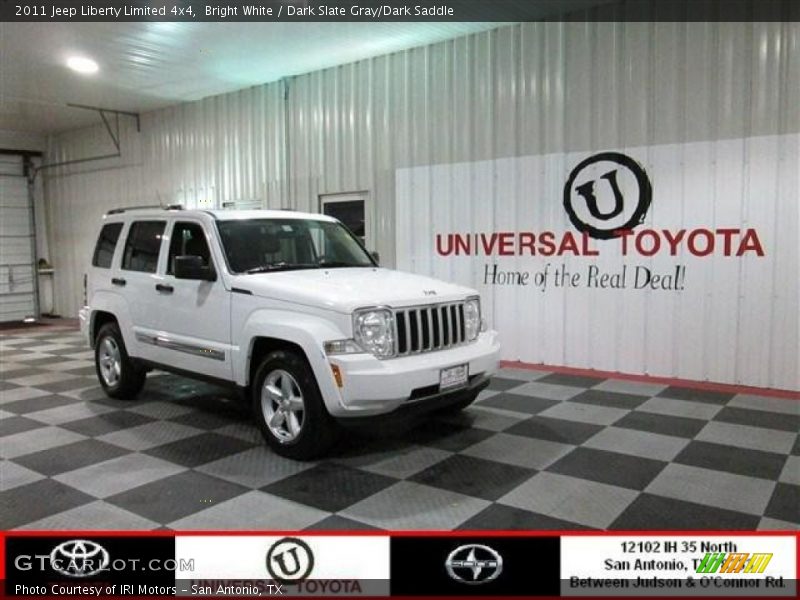 Bright White / Dark Slate Gray/Dark Saddle 2011 Jeep Liberty Limited 4x4