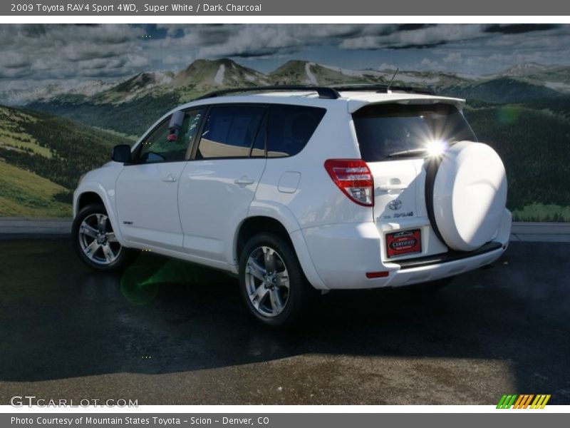 Super White / Dark Charcoal 2009 Toyota RAV4 Sport 4WD