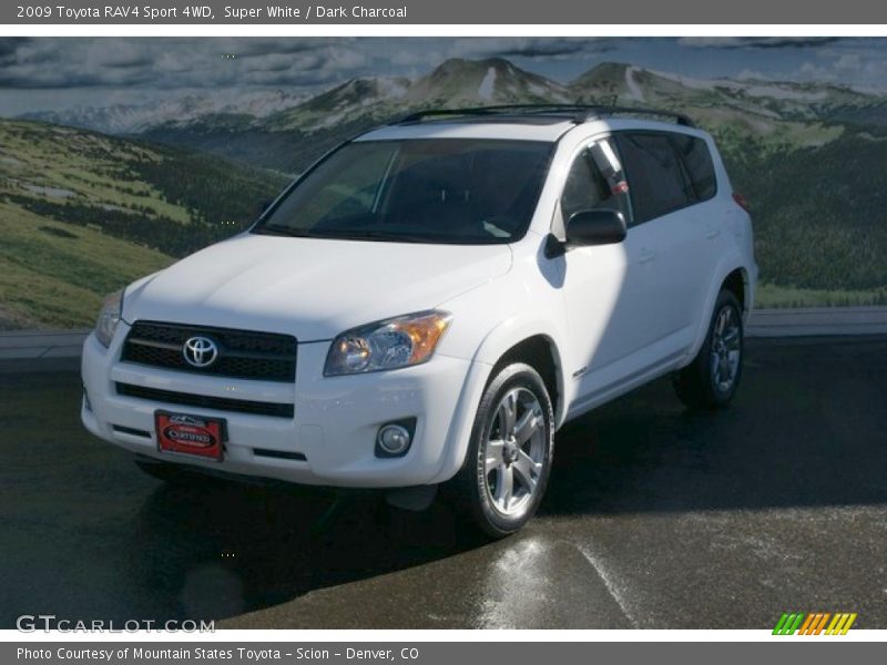 Super White / Dark Charcoal 2009 Toyota RAV4 Sport 4WD