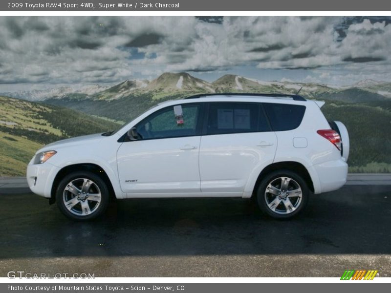 Super White / Dark Charcoal 2009 Toyota RAV4 Sport 4WD