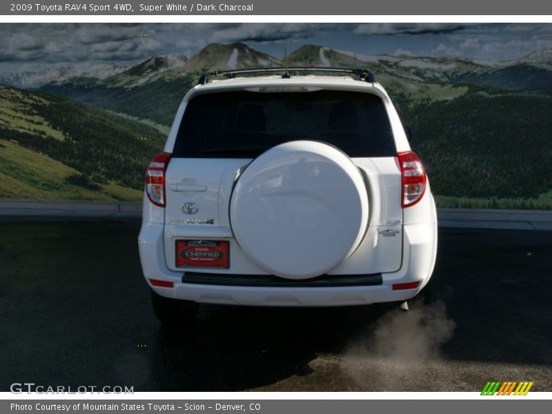 Super White / Dark Charcoal 2009 Toyota RAV4 Sport 4WD