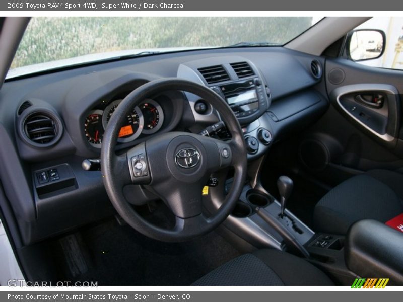 Super White / Dark Charcoal 2009 Toyota RAV4 Sport 4WD