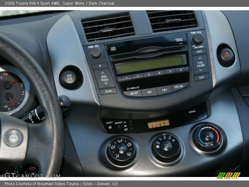 Super White / Dark Charcoal 2009 Toyota RAV4 Sport 4WD