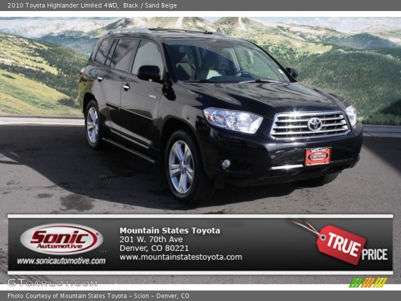 Black / Sand Beige 2010 Toyota Highlander Limited 4WD