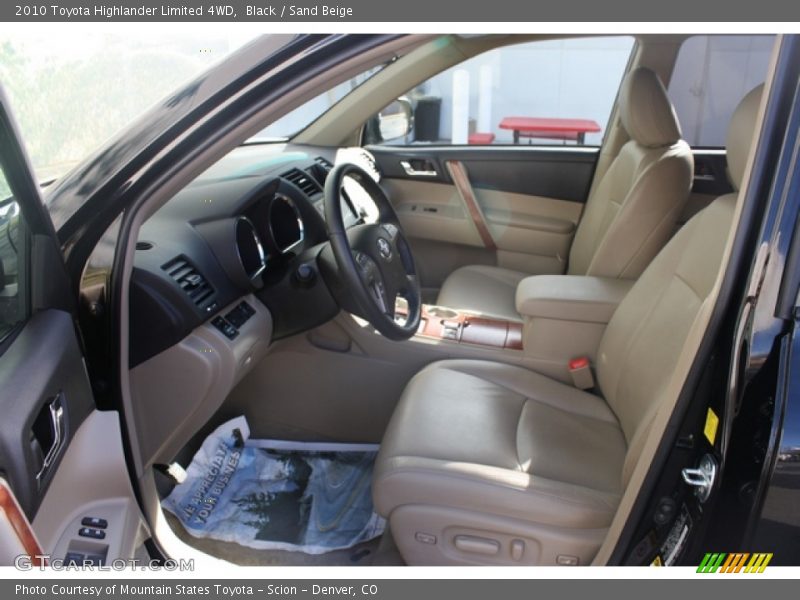 Black / Sand Beige 2010 Toyota Highlander Limited 4WD