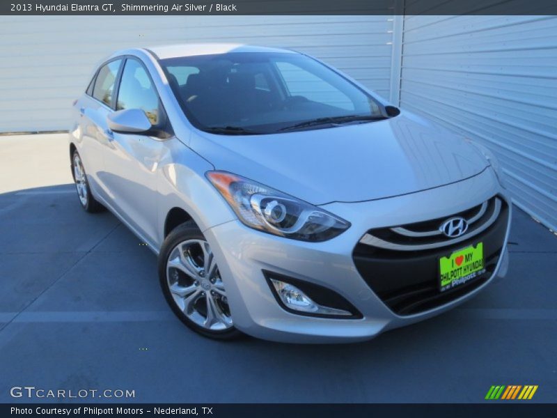 Shimmering Air Silver / Black 2013 Hyundai Elantra GT