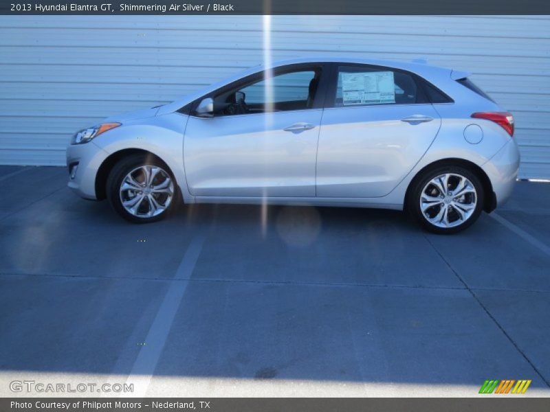 Shimmering Air Silver / Black 2013 Hyundai Elantra GT