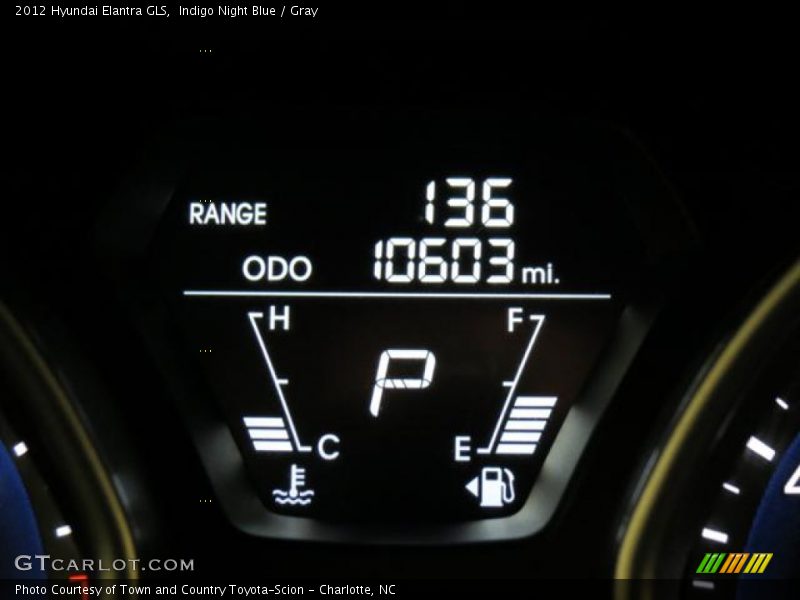 Indigo Night Blue / Gray 2012 Hyundai Elantra GLS