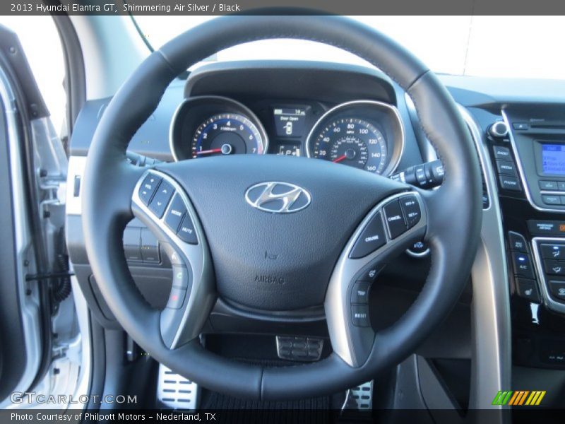 Shimmering Air Silver / Black 2013 Hyundai Elantra GT